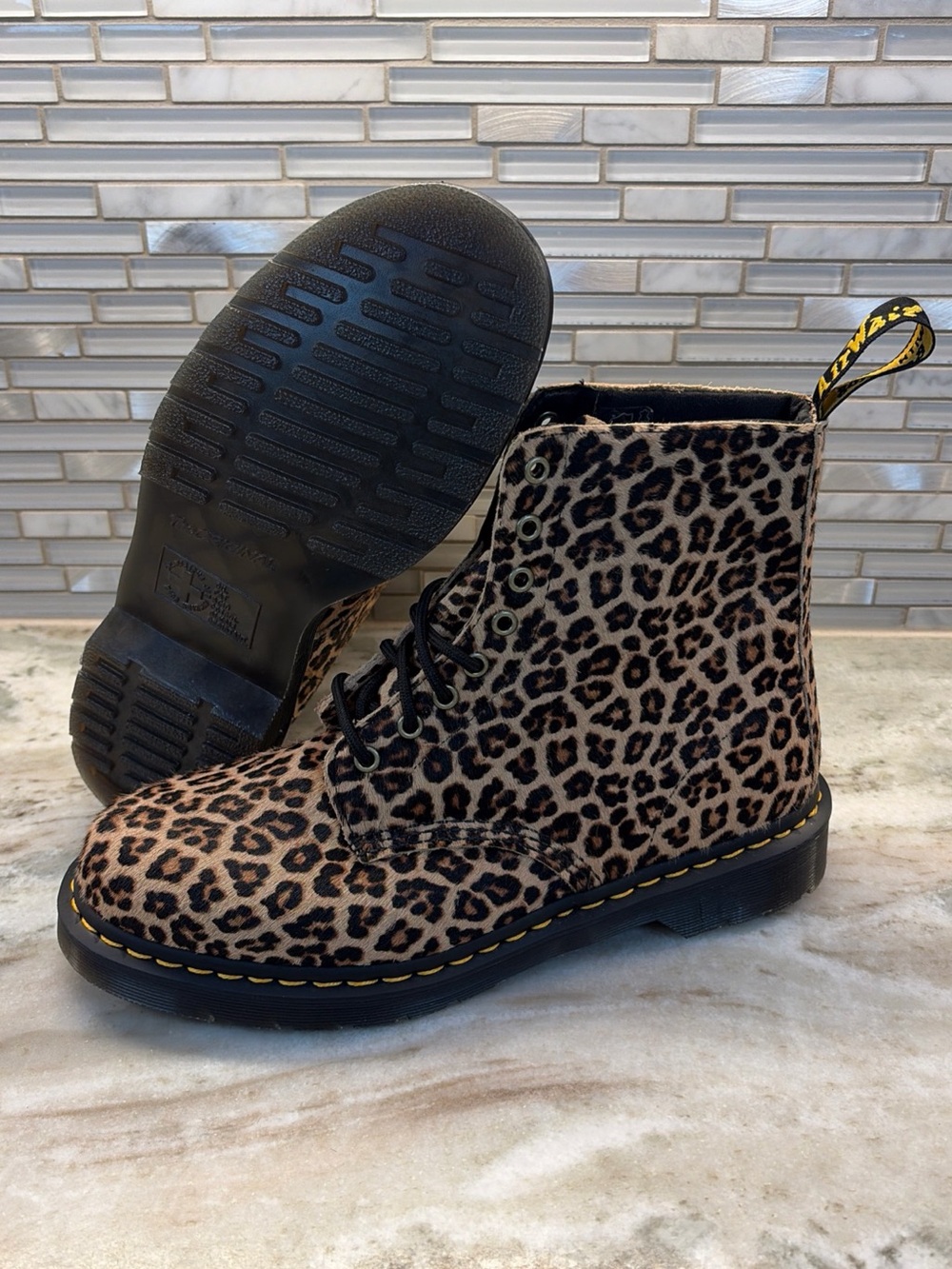 Dr. Martens Leopard  Print 1460 Pascal Boots 9UK USA 11L 10M New With Tags